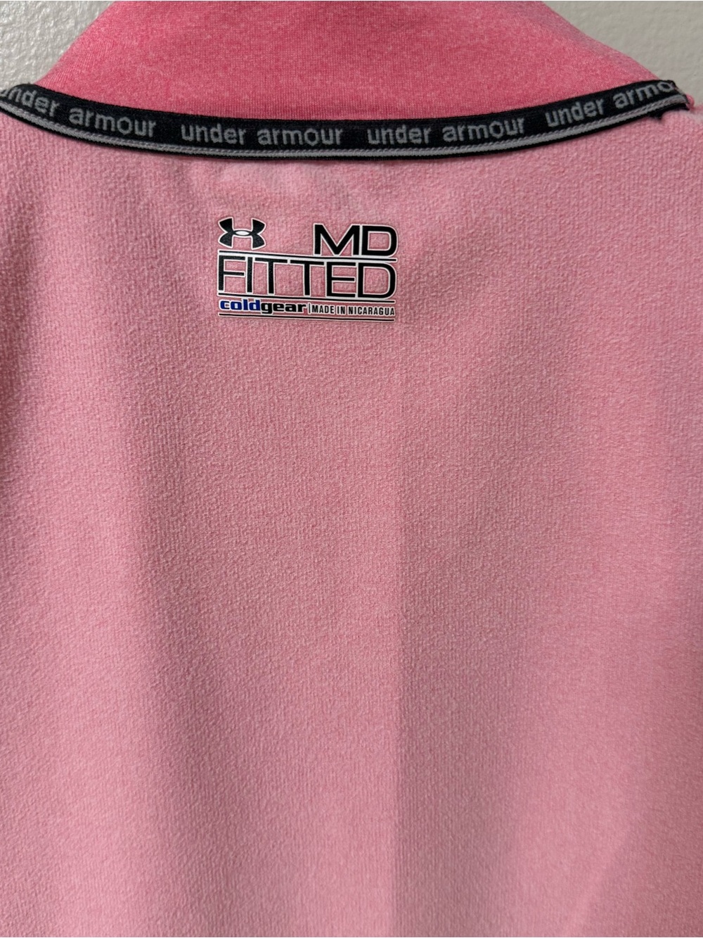 Under Armour Cold Gear Womens Pink Longsleeve Compression Mock Neck Shirt Medium - Picture 8 of 8